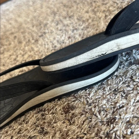 Coach Black Flip Flops - Picture 4 of 5